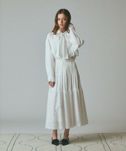 GRACE CONTINENTAL / グレースコンチネンタル ロング・マキシ丈スカート | フェザージャガードコンビスカート | 詳細1