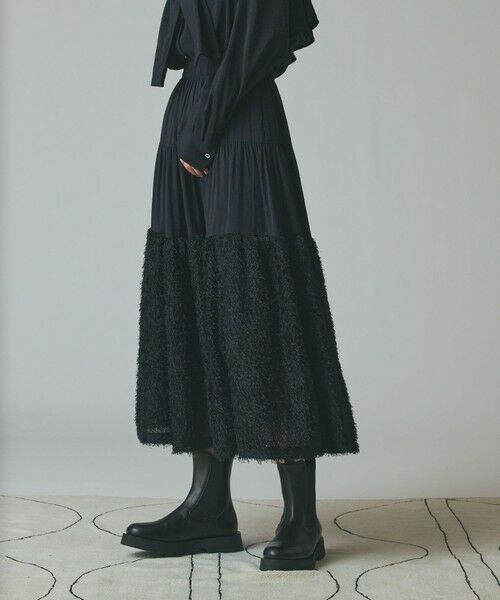 GRACE CONTINENTAL / グレースコンチネンタル ロング・マキシ丈スカート | フェザージャガードコンビスカート | 詳細9