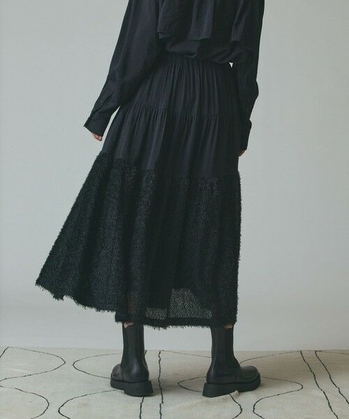 GRACE CONTINENTAL / グレースコンチネンタル ロング・マキシ丈スカート | フェザージャガードコンビスカート | 詳細10