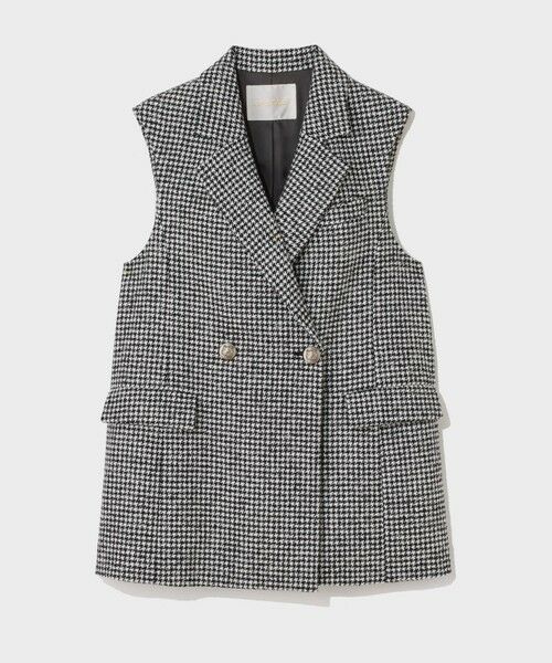 GRACE CONTINENTAL / グレースコンチネンタル その他アウター | 千鳥ライトウールジレ | 詳細6