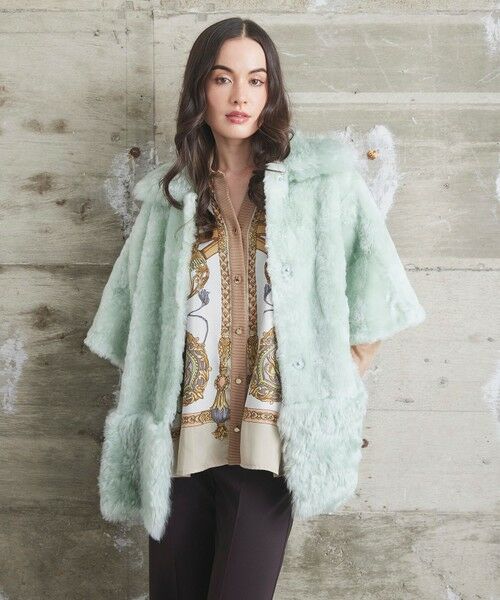 GRACE CONTINENTAL / グレースコンチネンタル ポンチョ | ムートンポンチョコート | 詳細1