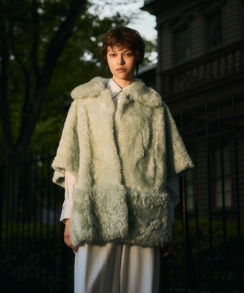 GRACE CONTINENTAL / グレースコンチネンタル ポンチョ | ムートンポンチョコート | 詳細5