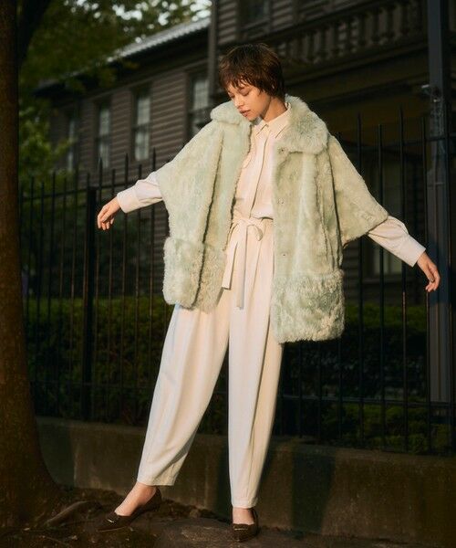 GRACE CONTINENTAL / グレースコンチネンタル ポンチョ | ムートンポンチョコート | 詳細6