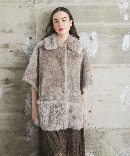 GRACE CONTINENTAL / グレースコンチネンタル ポンチョ | ムートンポンチョコート | 詳細12