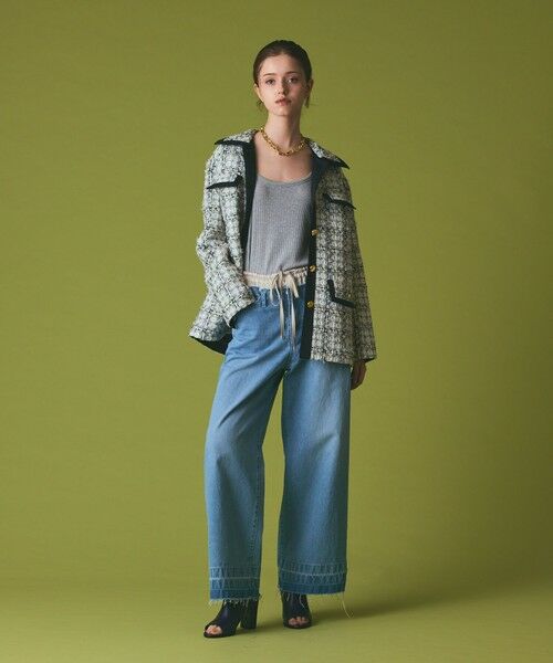 GRACE CONTINENTAL / グレースコンチネンタル デニムパンツ | コンビデニムイージーパンツ | 詳細6