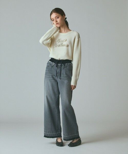 GRACE CONTINENTAL / グレースコンチネンタル デニムパンツ | コンビデニムイージーパンツ | 詳細10