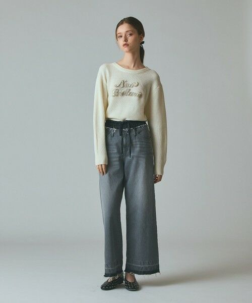 GRACE CONTINENTAL / グレースコンチネンタル デニムパンツ | コンビデニムイージーパンツ | 詳細11