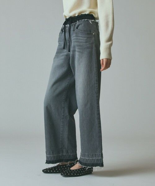 GRACE CONTINENTAL/グレースコンチネンタル コンビデニムイージーパンツ グレー 34