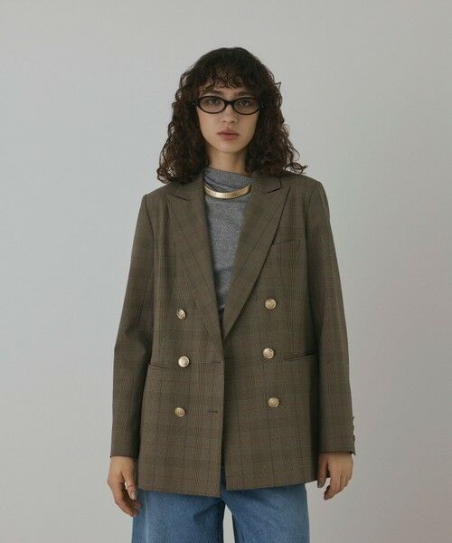 GRACE CONTINENTAL/グレースコンチネンタル バックベンツダブルジャケット マルチ 38 GRACE CONTINENTAL/グレースコンチネンタル バックベンツダブルジャケット マルチ 38