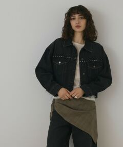 GRACE CONTINENTAL / グレースコンチネンタル Gジャン・デニムジャケット | フリンジスタッズデニムジャケット