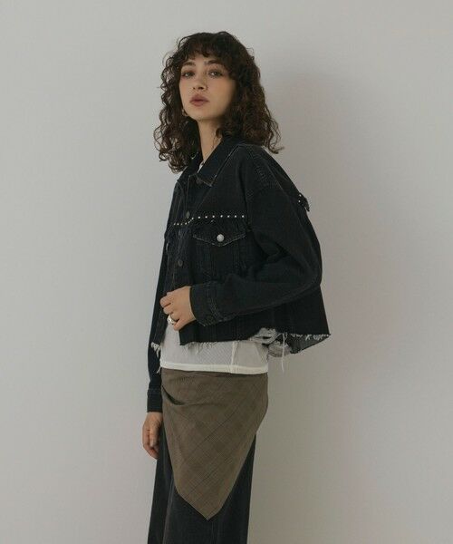 GRACE CONTINENTAL / グレースコンチネンタル Gジャン・デニムジャケット | フリンジスタッズデニムジャケット | 詳細4
