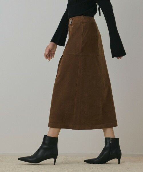 GRACE CONTINENTAL / グレースコンチネンタル ロング・マキシ丈スカート | フェイクスウェードフレアスカート | 詳細4