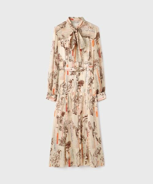 GRACE CONTINENTAL / グレースコンチネンタル ロング・マキシ丈ワンピース | ロゴフラワ−プリントボウタイワンピース | 詳細10