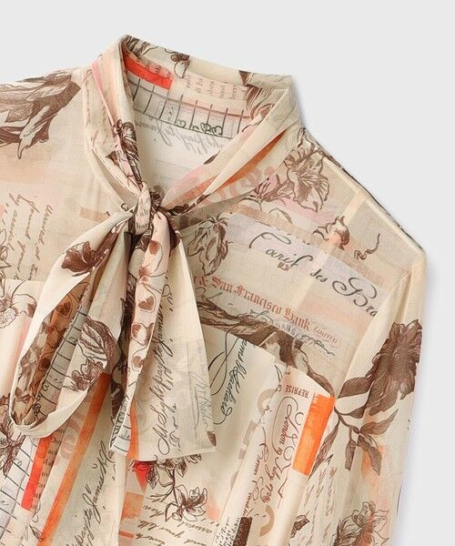 GRACE CONTINENTAL / グレースコンチネンタル ロング・マキシ丈ワンピース | ロゴフラワ−プリントボウタイワンピース | 詳細12