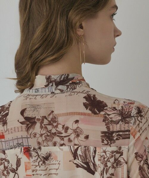 GRACE CONTINENTAL / グレースコンチネンタル ロング・マキシ丈ワンピース | ロゴフラワ−プリントボウタイワンピース | 詳細9