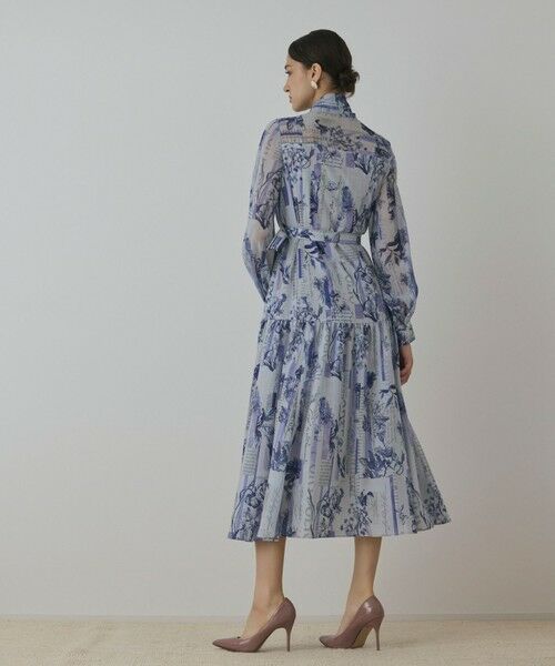 GRACE CONTINENTAL / グレースコンチネンタル ロング・マキシ丈ワンピース | ロゴフラワ−プリントボウタイワンピース | 詳細15