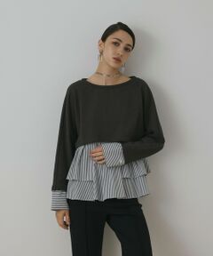 GRACE CONTINENTAL / グレースコンチネンタル カットソー | タックフリルヘムカットトップ