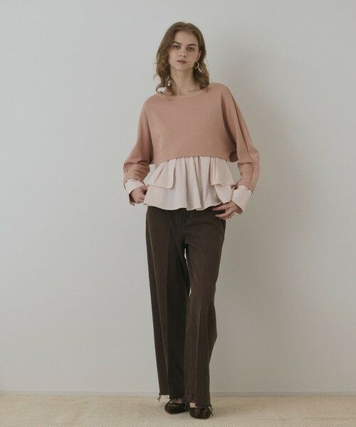 GRACE CONTINENTAL / グレースコンチネンタル カットソー | タックフリルヘムカットトップ | 詳細1