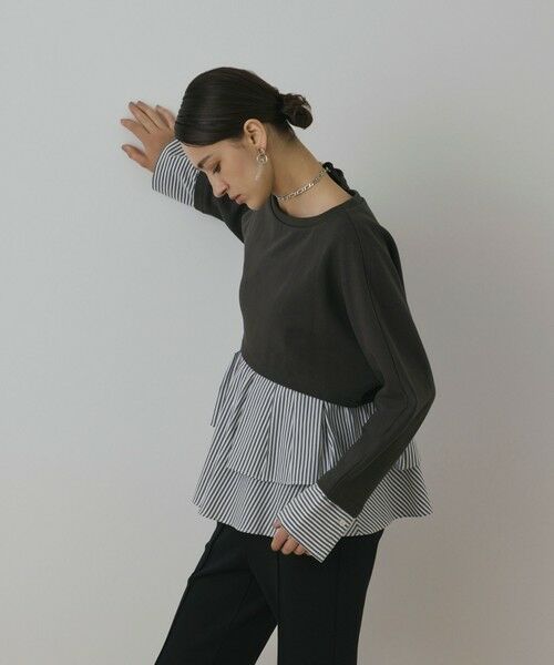 GRACE CONTINENTAL / グレースコンチネンタル カットソー | タックフリルヘムカットトップ | 詳細18