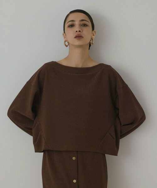 GRACE CONTINENTAL / グレースコンチネンタル カットソー | ラメカットトップ | 詳細2