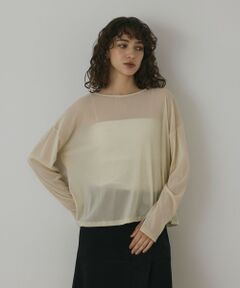 GRACE CONTINENTAL / グレースコンチネンタル カットソー | フロッキーオーバーカットトップ