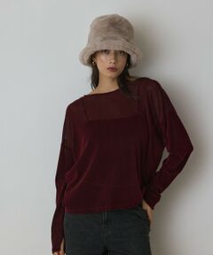 GRACE CONTINENTAL / グレースコンチネンタル カットソー | フロッキーオーバーカットトップ