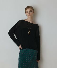 GRACE CONTINENTAL / グレースコンチネンタル カットソー | フロッキーオーバーカットトップ