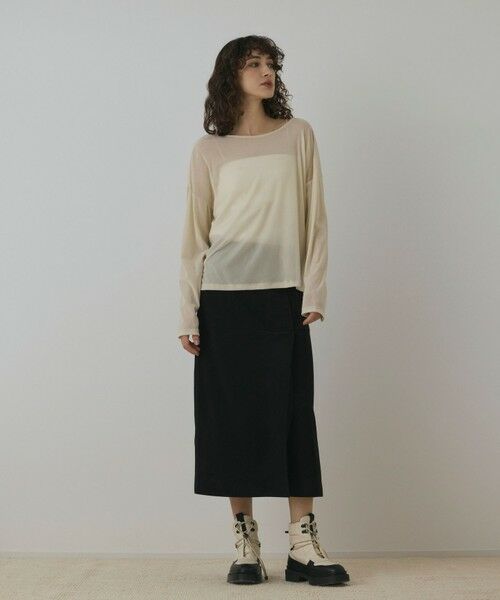 GRACE CONTINENTAL / グレースコンチネンタル カットソー | フロッキーオーバーカットトップ | 詳細2