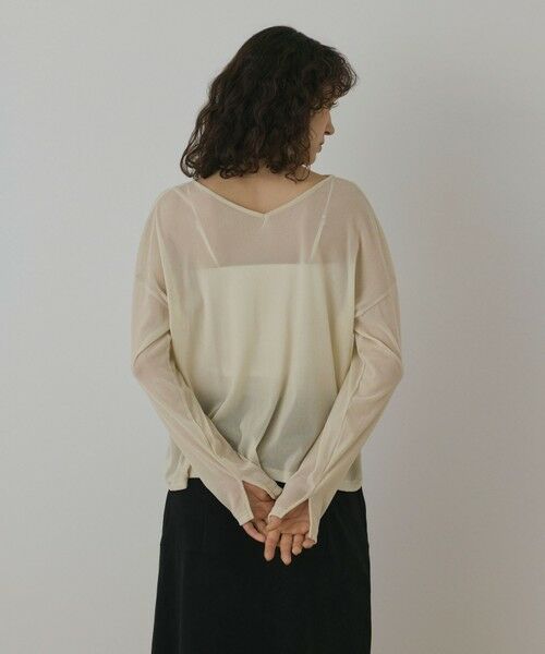 GRACE CONTINENTAL / グレースコンチネンタル カットソー | フロッキーオーバーカットトップ | 詳細4