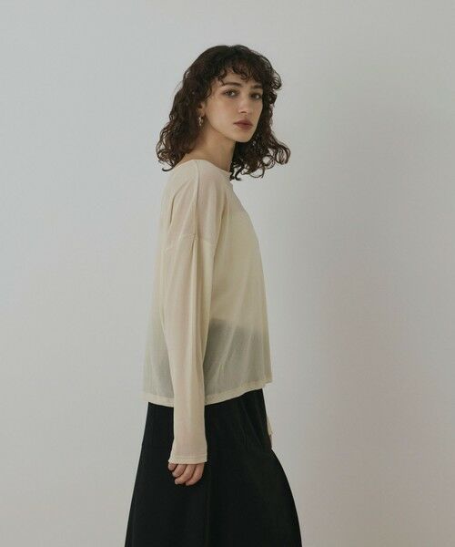 GRACE CONTINENTAL / グレースコンチネンタル カットソー | フロッキーオーバーカットトップ | 詳細5