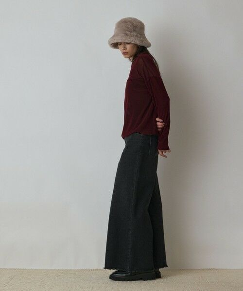 GRACE CONTINENTAL / グレースコンチネンタル カットソー | フロッキーオーバーカットトップ | 詳細10