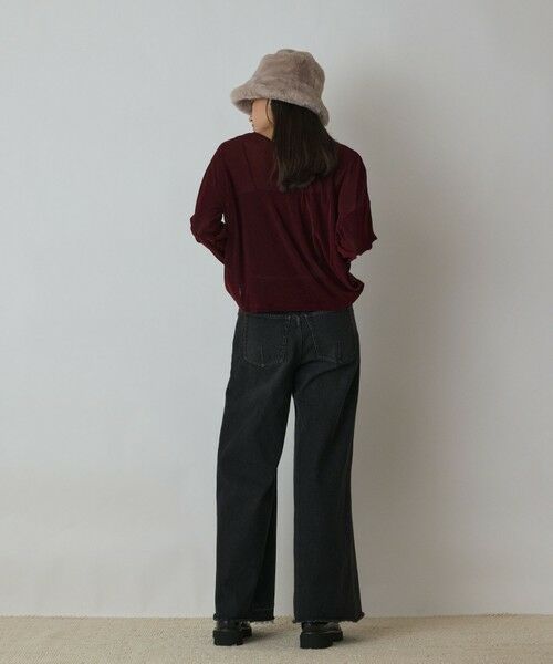 GRACE CONTINENTAL / グレースコンチネンタル カットソー | フロッキーオーバーカットトップ | 詳細11