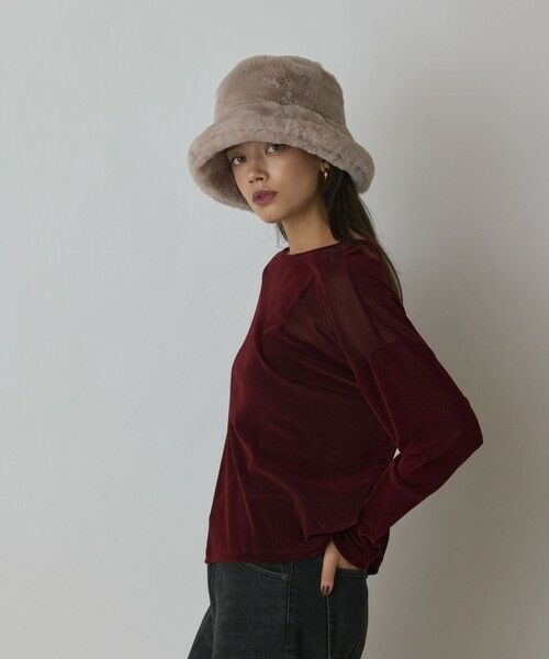 GRACE CONTINENTAL / グレースコンチネンタル カットソー | フロッキーオーバーカットトップ | 詳細12