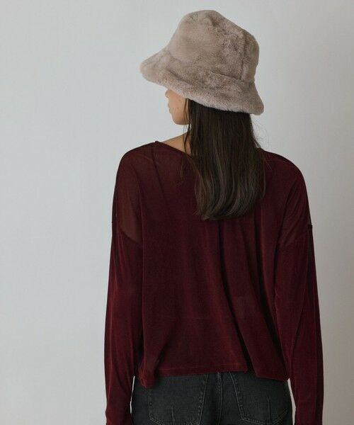 GRACE CONTINENTAL / グレースコンチネンタル カットソー | フロッキーオーバーカットトップ | 詳細13