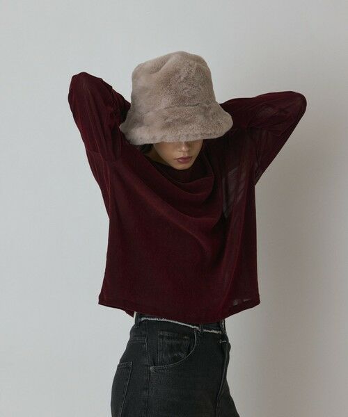 GRACE CONTINENTAL / グレースコンチネンタル カットソー | フロッキーオーバーカットトップ | 詳細14