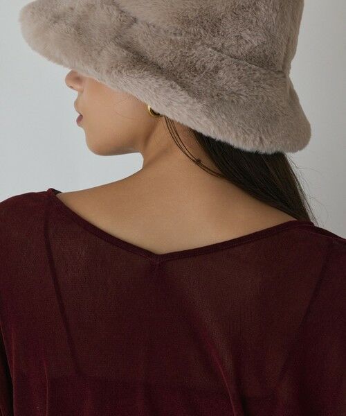 GRACE CONTINENTAL / グレースコンチネンタル カットソー | フロッキーオーバーカットトップ | 詳細16