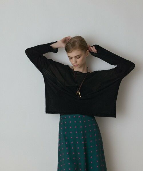 GRACE CONTINENTAL / グレースコンチネンタル カットソー | フロッキーオーバーカットトップ | 詳細22