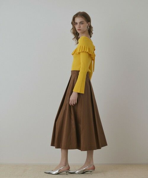 GRACE CONTINENTAL / グレースコンチネンタル ニット・セーター | オフショルフリルニットトップ | 詳細2