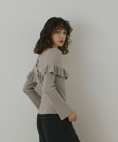 GRACE CONTINENTAL / グレースコンチネンタル ニット・セーター | オフショルフリルニットトップ | 詳細11
