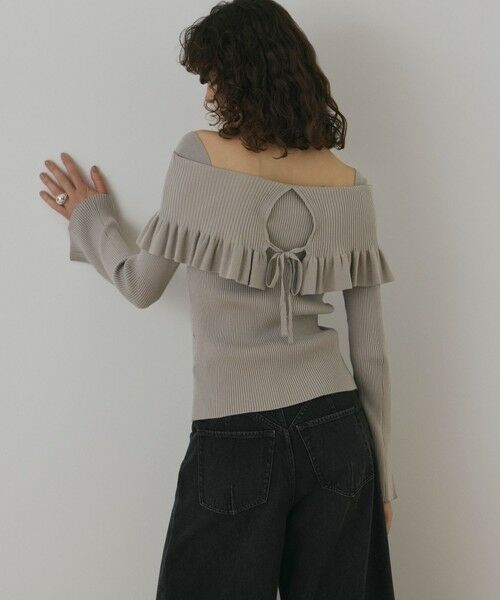 GRACE CONTINENTAL / グレースコンチネンタル ニット・セーター | オフショルフリルニットトップ | 詳細12