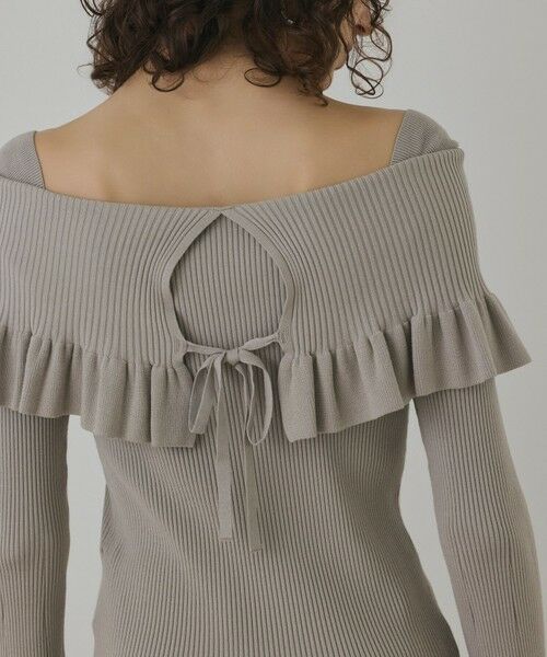 GRACE CONTINENTAL / グレースコンチネンタル ニット・セーター | オフショルフリルニットトップ | 詳細15