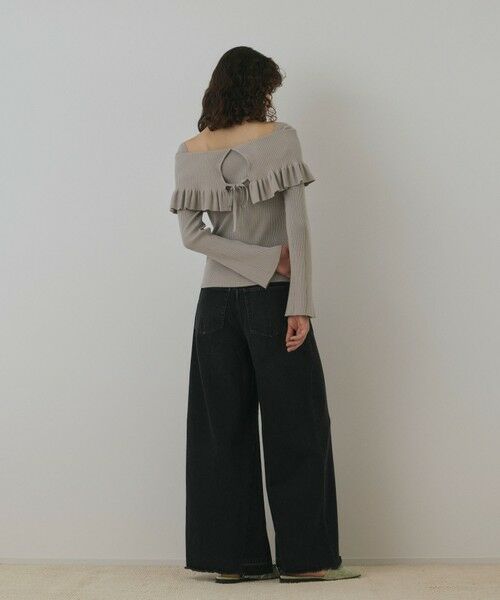 GRACE CONTINENTAL / グレースコンチネンタル ニット・セーター | オフショルフリルニットトップ | 詳細8