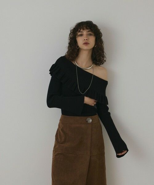 GRACE CONTINENTAL / グレースコンチネンタル ニット・セーター | オフショルフリルニットトップ | 詳細19
