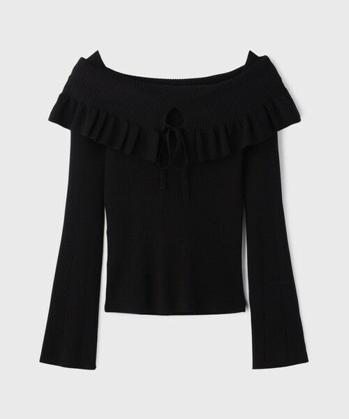 GRACE CONTINENTAL / グレースコンチネンタル ニット・セーター | オフショルフリルニットトップ | 詳細22