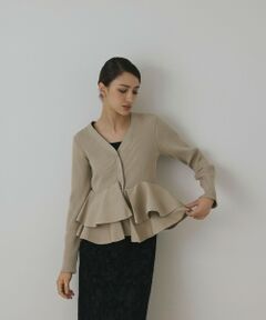 GRACE CONTINENTAL / グレースコンチネンタル カーディガン・ボレロ | ペプラムニットカーディガン