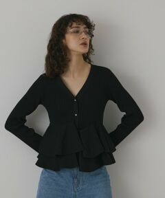 GRACE CONTINENTAL / グレースコンチネンタル カーディガン・ボレロ | ペプラムニットカーディガン