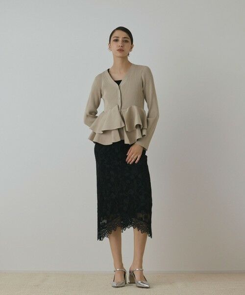 GRACE CONTINENTAL / グレースコンチネンタル カーディガン・ボレロ | ペプラムニットカーディガン | 詳細1