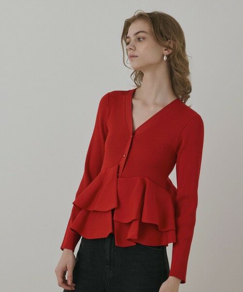 GRACE CONTINENTAL / グレースコンチネンタル カーディガン・ボレロ | ペプラムニットカーディガン | 詳細9