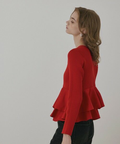 GRACE CONTINENTAL / グレースコンチネンタル カーディガン・ボレロ | ペプラムニットカーディガン | 詳細10