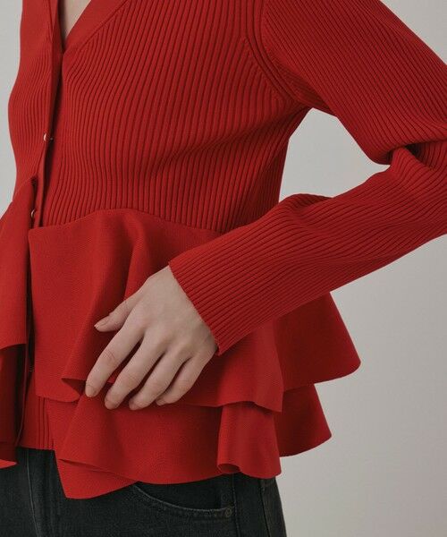 GRACE CONTINENTAL / グレースコンチネンタル カーディガン・ボレロ | ペプラムニットカーディガン | 詳細14